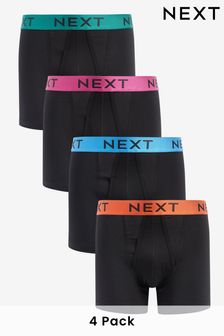 Black Bright Waistband - 4 pack - A-front Boxers (289148) | kr360