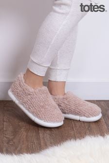 Totes Cream Ladies Cloud Textured Faux Fur EVA Slipper Clogs (289563) | HK$308