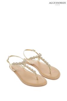 Accessorize Brown Rome Embellished Sandals (290049) | ₪ 163