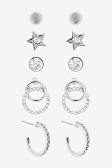 Lot de boucles d'oreilles étincelantes