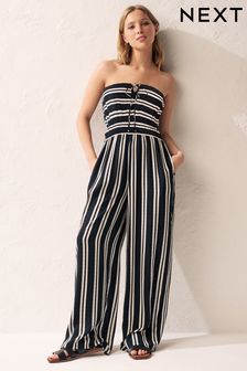 Black/White Stripe Bandeau Jumpsuit (290143) | $56