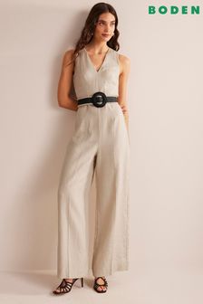 Boden Natural V-Neck Occasion Jumpsuit (290441) | €96