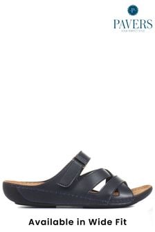 Pavers Blue Ladies Touch Fasten Mules (290780) | €40