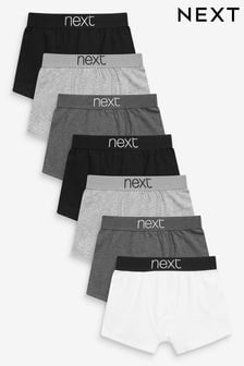 Monochrome 7 Pack Trunks (2-16yrs) (291819) | TRY 232 - TRY 284