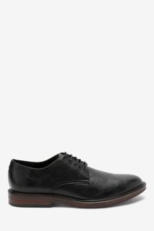 Black Contrast Sole Derby Shoes (291820) | DKK329
