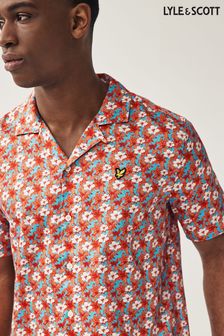 Оранжевый - Lyle & Scott рубашка с цветочным принтом (292023) | €99