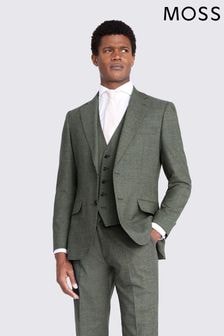 MOSS Green Tailored Fit Green Puppytooth Performance Jacket (292700) | $324