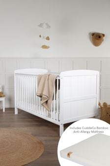 Cuddleco White Julliet Cot Bed With Lullaby Foam Mattress (292874) | €327