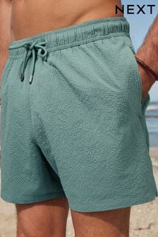 Blue/White Seersucker Plain Premium Swim Shorts (292896) | HK$172