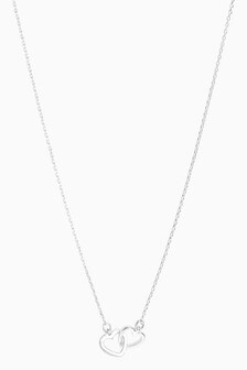 Collier avec cœurs entrelacés Hugs & Kisses