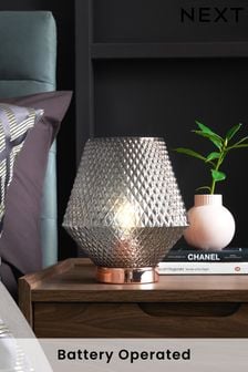 Grey Battery Operated Medium Tapered Ambient Lamp (293612) | €33