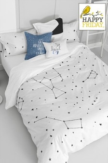 Happy Friday White Constellation Duvet Cover and Pillowcase Set (294612) | €26 - €49
