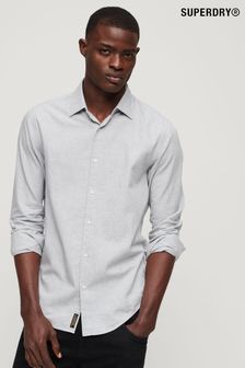 Серый - хлопковая рубашка с длинными рукавами Superdry (294614) | €36