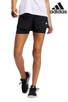 adidas Black Pacer 3-Stripes 2-In-1 Shorts (295039) | $66 - $78