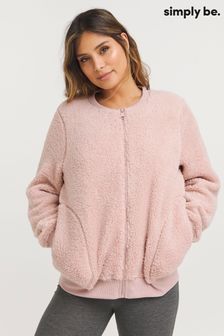 Simply Be Pink Pretty Secrets Zip Through Snuggle Cardigan (295283) | AED122