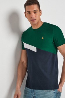 חולצת טי בשילוב צבעים 