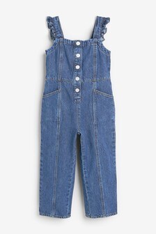 Frill Shoulder Dungarees (3-16yrs)