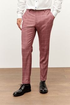 Pink Skinny Fit Check Suit: Trousers (296454) | €54