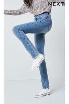 Mid Blue Denim 360° Stretch Slim Jeans (296589) | $110
