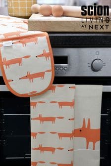 Scion Natural Mr Fox Double Oven Glove & Set of 2 Tea Towels (296804) | €57