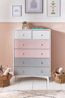Pink Quinn Kids Nursery 6 Drawer Chest Of Drawers (296955) | €520