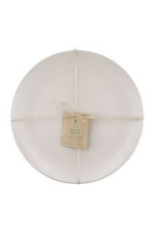 Natural Elements Set of 4 Brown Plastic Dinner Plates (297198) | $34