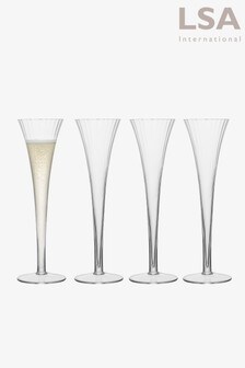 LSA International Aurelia 200ml Set Of 4 Champagne Flutes (297500) | ₪ 114