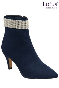 Lotus Navy Blue Stiletto-Heel Shoes Boots (297789) | kr1,038