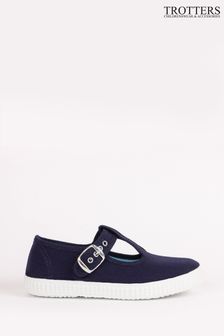 Trotters London Navy Blue Nantucket Canvas Shoes (297960) | $66 - $83