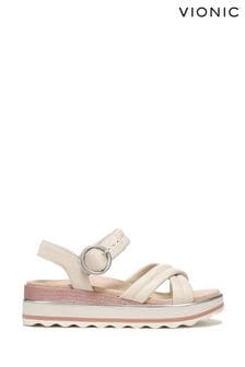 Vionic Cream Reyna Suede Leather Sandals (298002) | €137