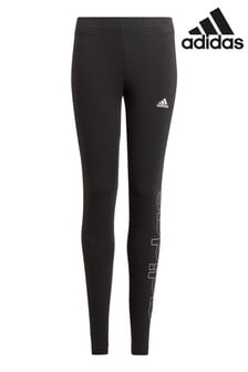 Black - Adidas Linear Logo Leggings (298411) | BGN52