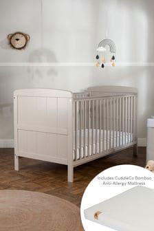 Cuddleco Grey Juliet Cot Bed With Lullaby Foam Mattress (298500) | €327