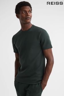 Reiss Emerald Bradley Interlock Jersey Crew Neck T-Shirt (298534) | €104