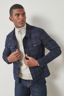 Navy Blue Check Overshirt (298629) | €37