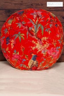 Okrągła, aksamitna poduszka dekoracyjna Riva Paoletti Paradise wypełniona poliestrem (299193) | 210 zł