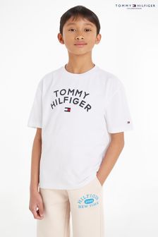 Tommy Hilfiger Kids T-Shirt mit Flaggendesign, Weiß (299548) | 15 € - 19 €