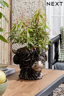 Bronze Outdoor Hamish The Highland Cow Planter (2C8886) | $73