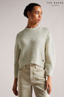 Ted Baker Natural Dorras Crew Neck Boucle Sweater (2N4289) | ₪ 582