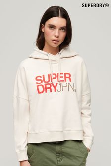Белый - Толстовка свободного кроя с логотипом Superdry Sportswear (300055) | €84