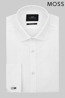 Moss Extra Slim Fit White Double Cuff Shirt (300267) | $58