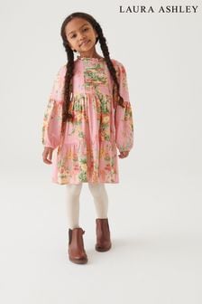 Laura Ashley Pink Pintuck Tiered Dress (300324) | €17 - €19