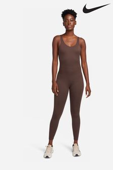 Коричневый - Nike One Unitard Bodysuit Jumpsuit (300558) | €96