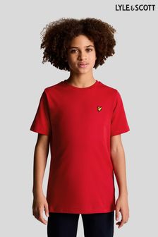 Rojo gala - Camiseta con cuello redondo básica para niño de Lyle & Scott (300729) | 25 € - 31 €