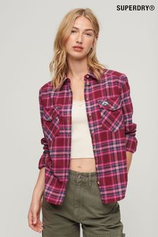 Superdry Red Lumberjack Check Flannel Shirt (300996) | HK$796