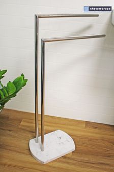 Showerdrape White Octavia Freestanding Towel Stand