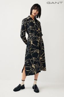 GANT Line Drawing Printed Shirt Black Dress (301119) | €104