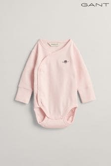 Розовый - боди для малышей с длинными рукавами и логотипом Gant (301147) | €19