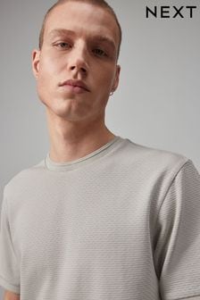 Grau - Strukturiertes T-Shirt (301297) | 22 €