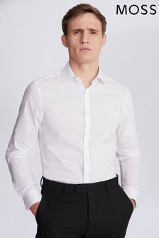 MOSS White Slim Stretch Shirt (301505) | 223 SAR