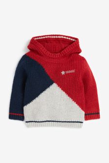 Red Colourblock Cosy Star Hoodie (3mths-7yrs) (301833) | €26 - €29